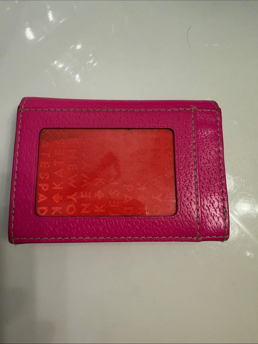 kate spade Hot Pink Leather Logo compact Wallet
